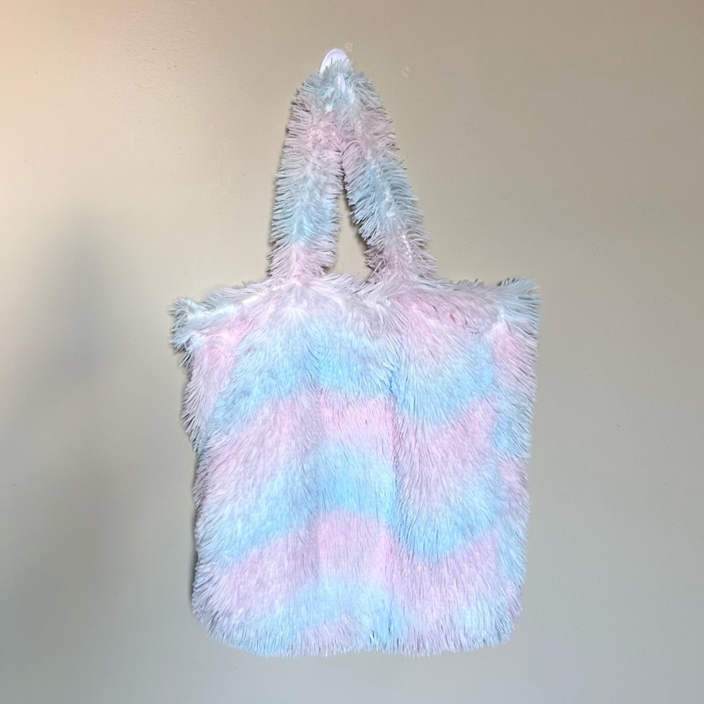 Cynthia Rowley Cotton Candy Pastel Soft Faux Fur Bag